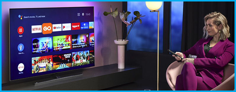 GO App installed on Philips Android TVs and works seamlessly