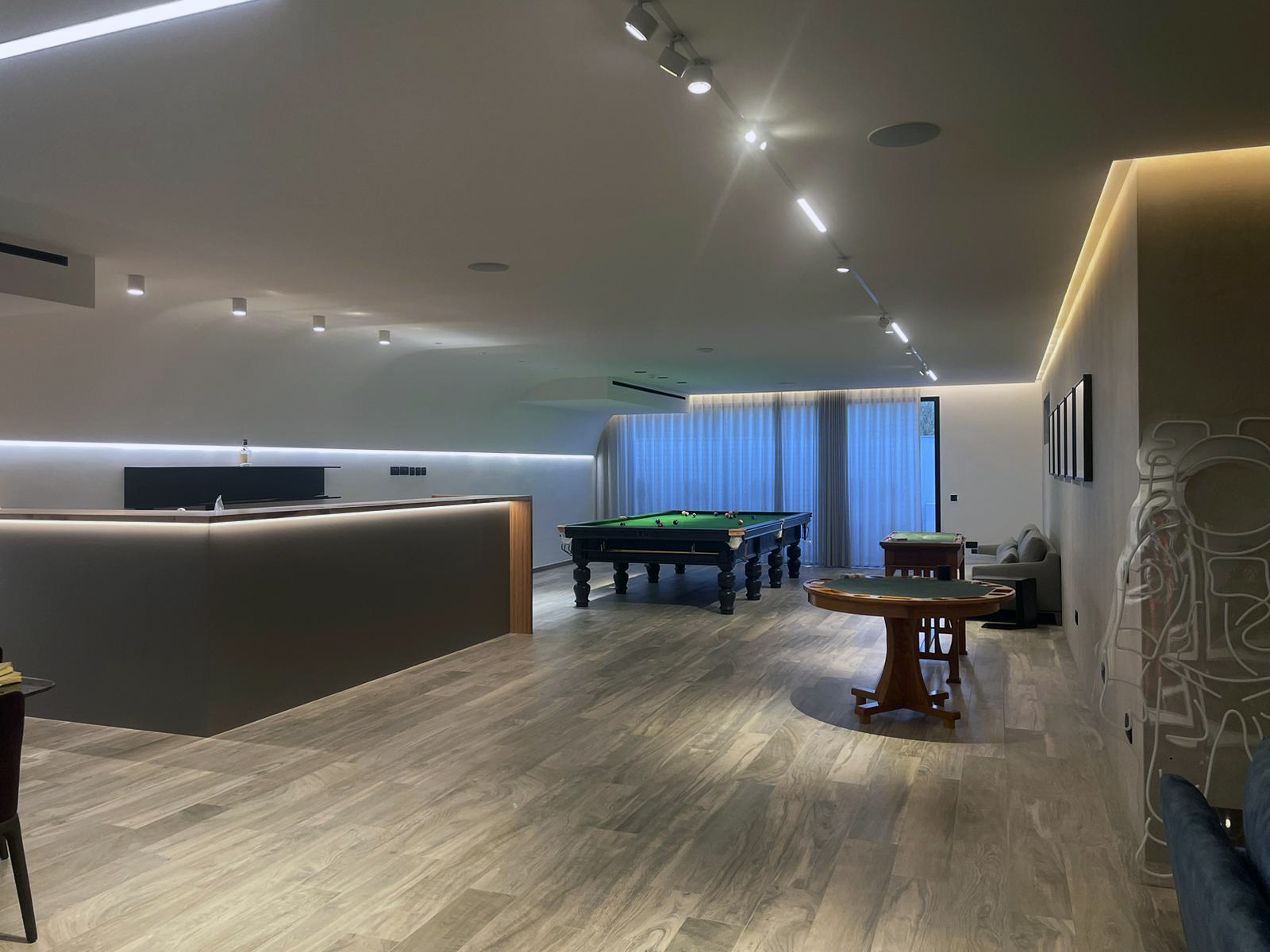Astral projects games room area smart lighting system