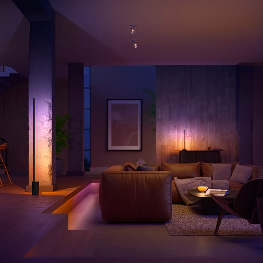 Philips Hue gradient light strip living room