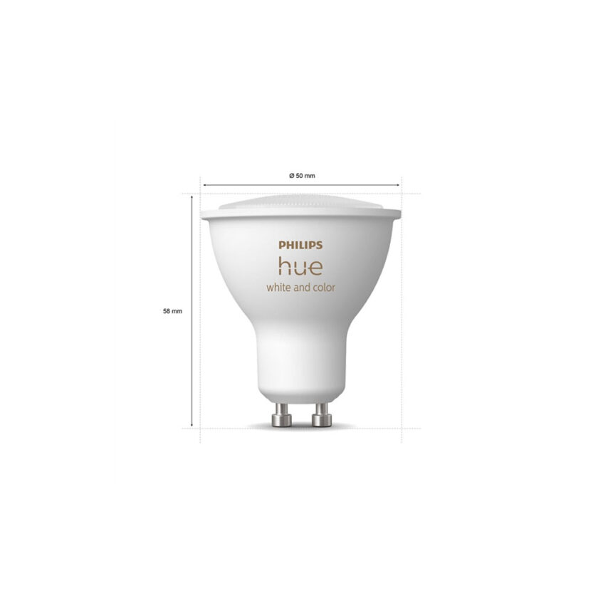 Philips hue gu10 3 pack color and ambiance measurments