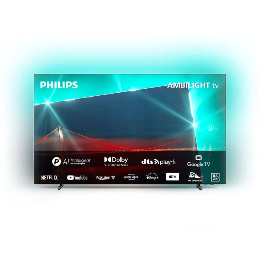 Philips OLED718 OLED tv Ambilight tv Front view