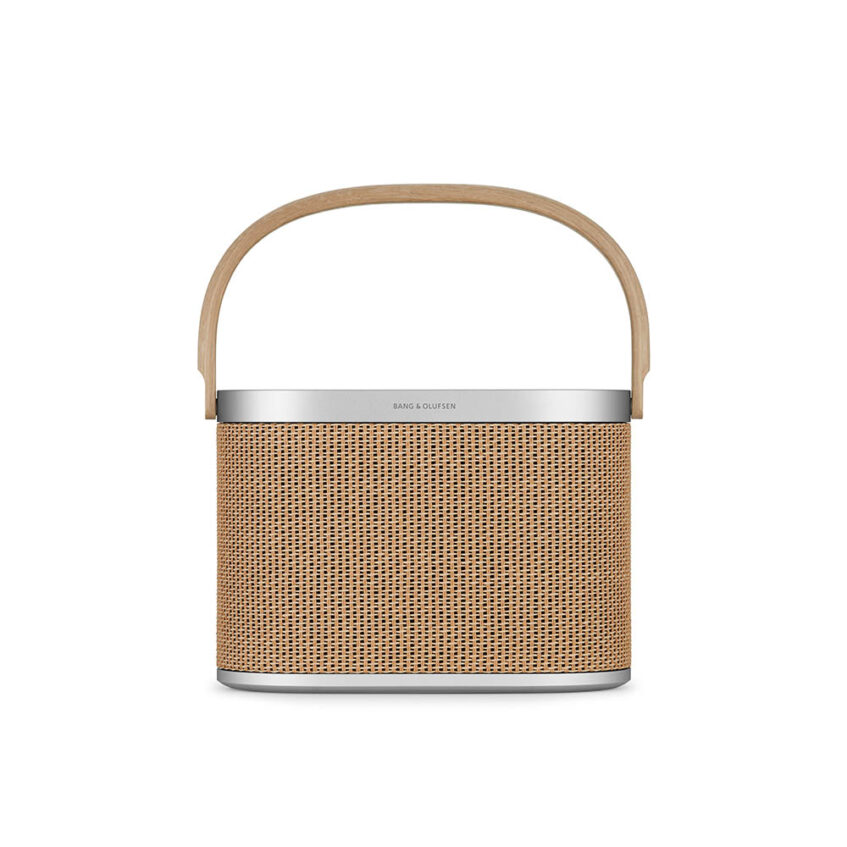Bang & olufsen Beosound A5 Nordic Weave front view handle up
